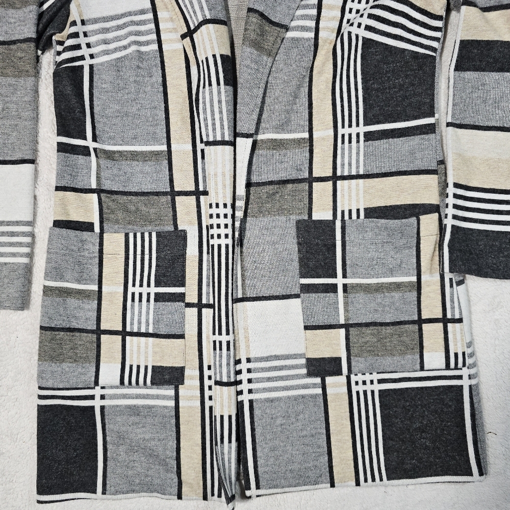 Frank Lyman  - Knit Throwover -Beige/Grey Size 12 - Picture 3 of 13